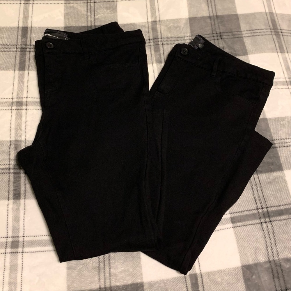 Bundle of 2 Pair - Torrid Skinny Studio Luxe Ponte Mid-Rise Pants, Size 16R